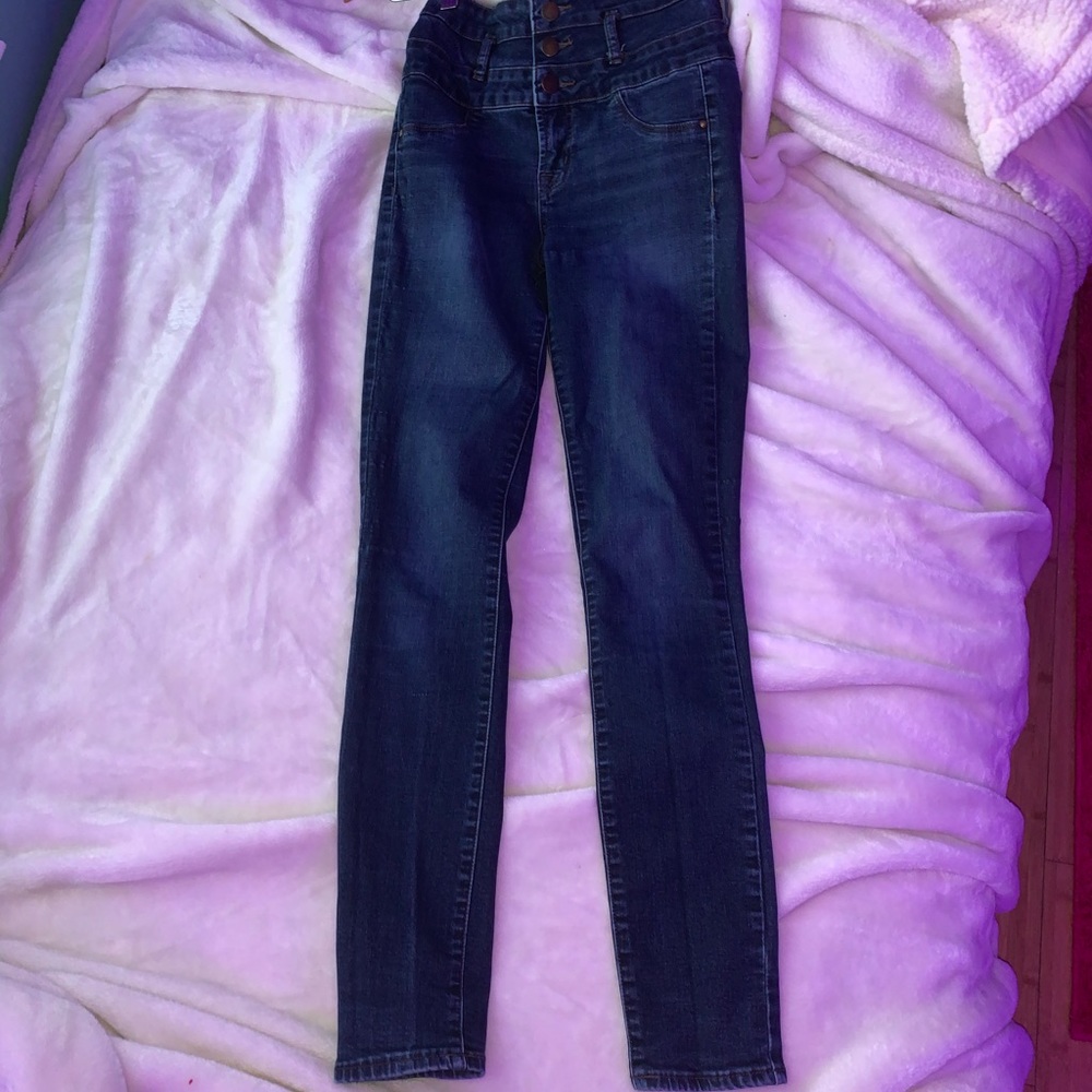 High Waisted Dark Washed Jeans